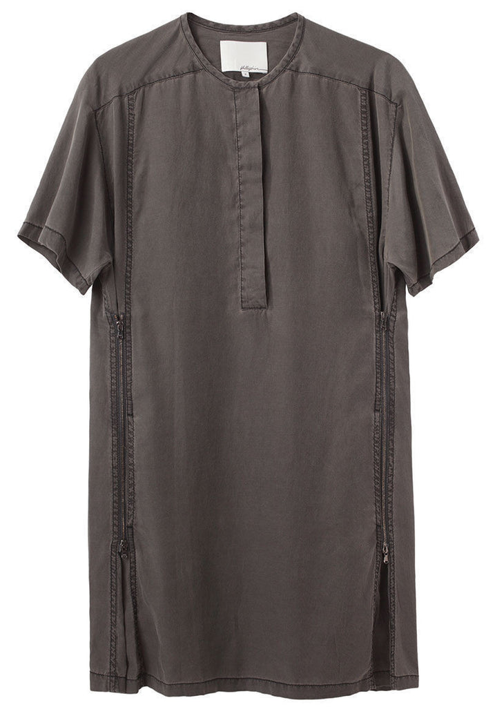 Henley Dress w/ Side Zipper