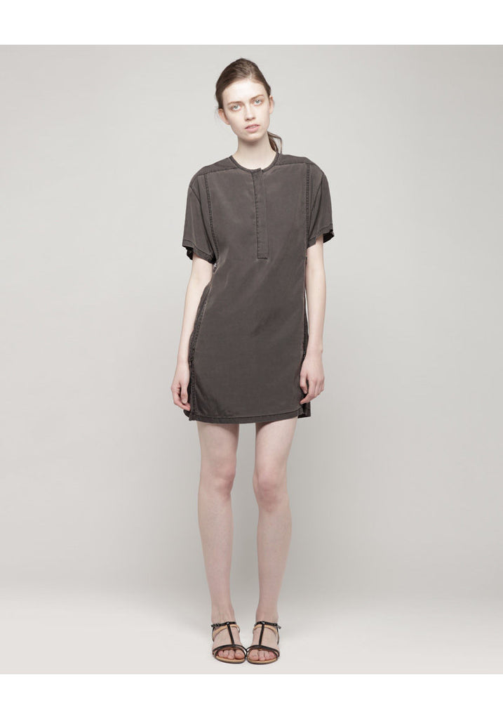 Henley Dress w/ Side Zipper