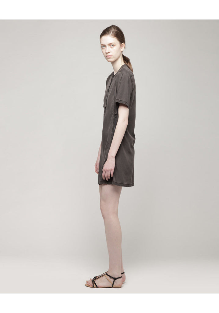 Henley Dress w/ Side Zipper