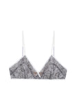 Printed Lace Silk Bralette
