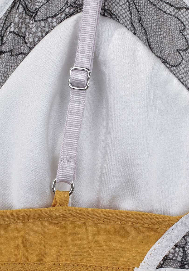 Printed Lace Silk Bralette