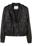 Leather Jacket w/ Trench Collar