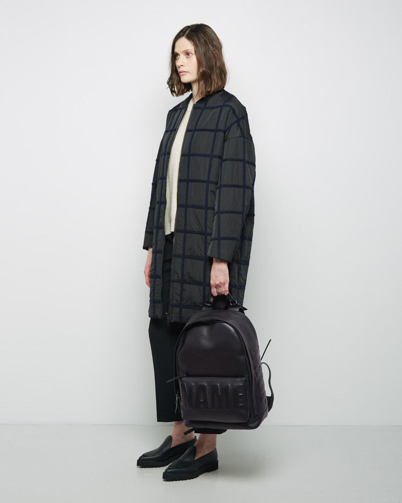 Leather Name Drop Backpack