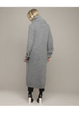 Long Coat Cardigan w/ Attached Scarf