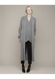 Long Coat Cardigan w/ Attached Scarf