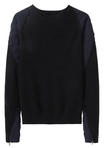 Quilted Shoulder Pullover