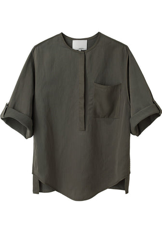 Roll Sleeve Henley Shirt
