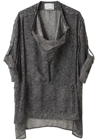 Roll Sleeve Shirt Poncho