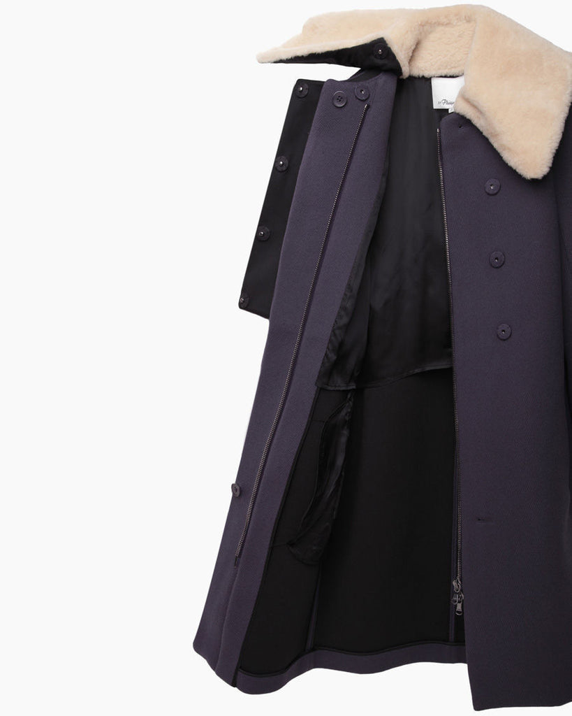 Shearling Collar Transit Curve Coat