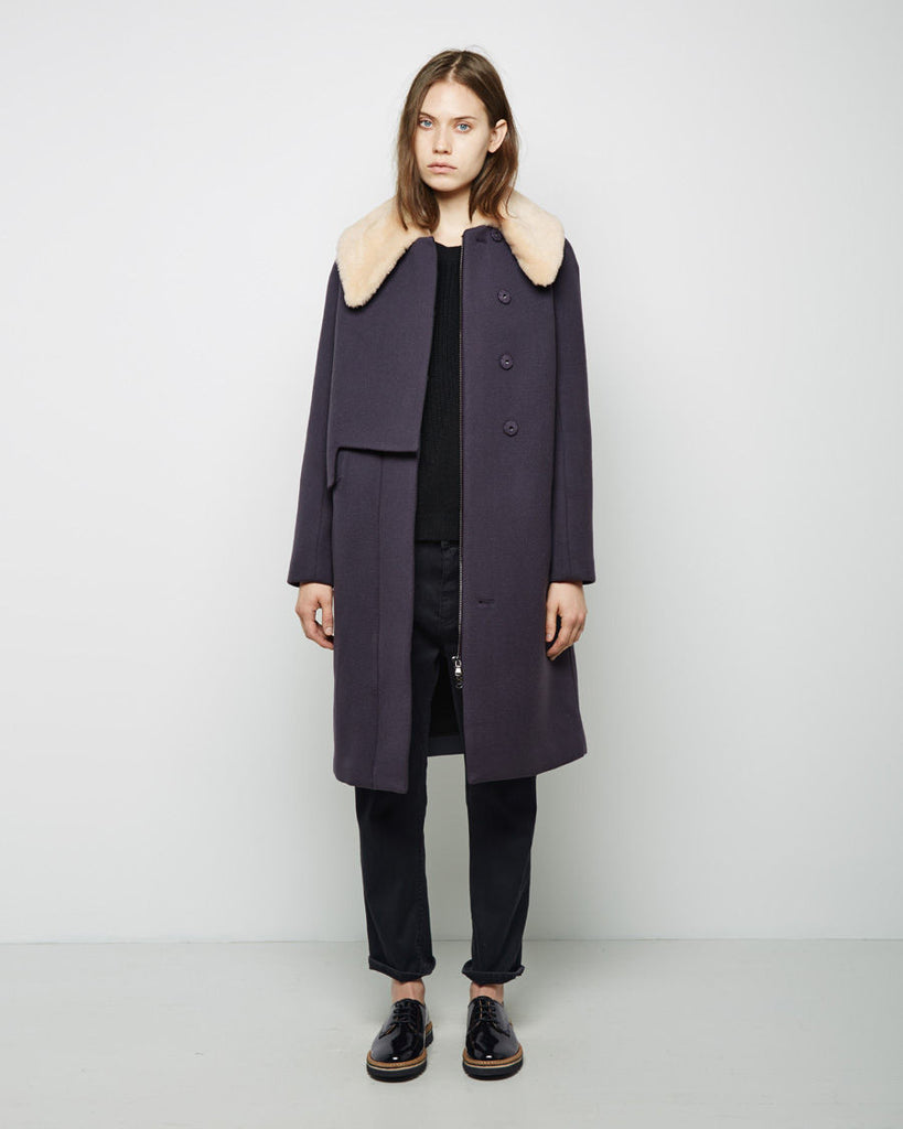 Shearling Collar Transit Curve Coat