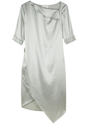 Slashed Neckline Dress