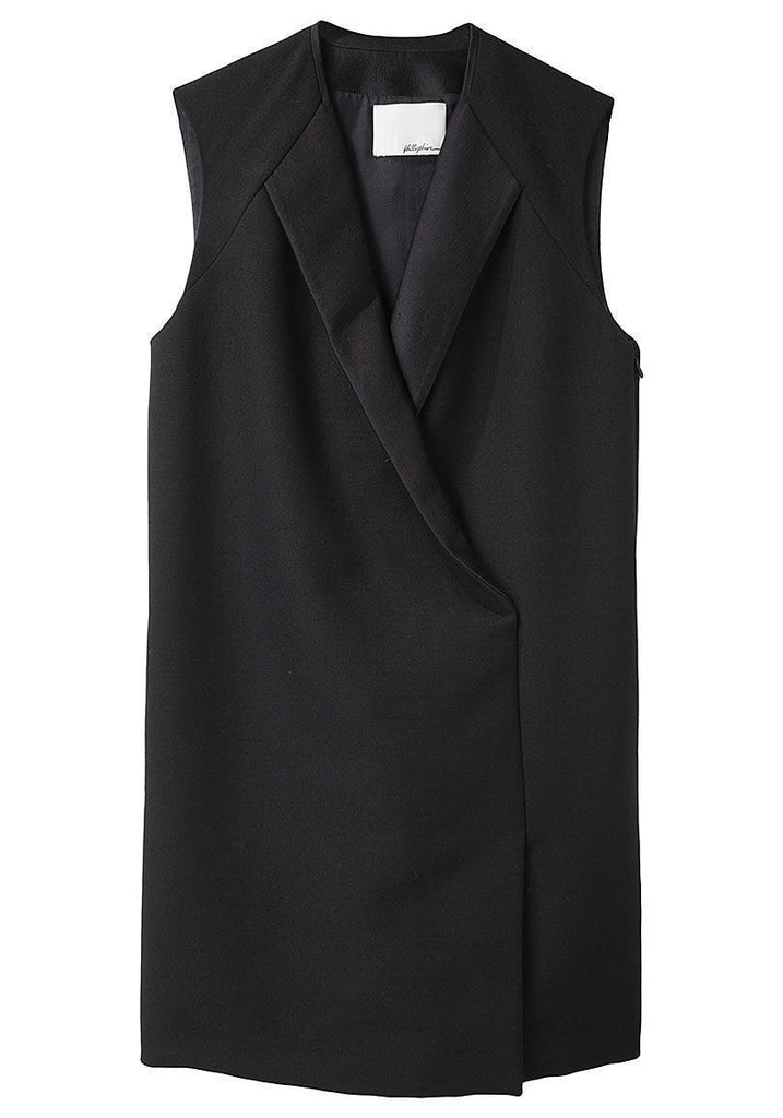 Sleeveless Tuxedo Dress