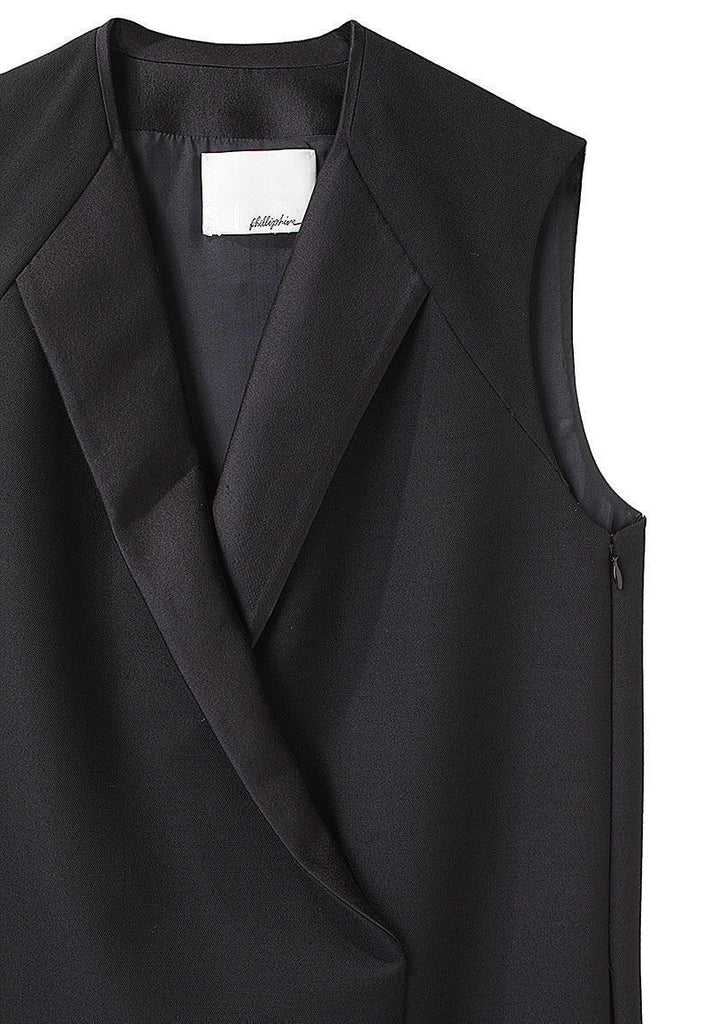 Sleeveless Tuxedo Dress