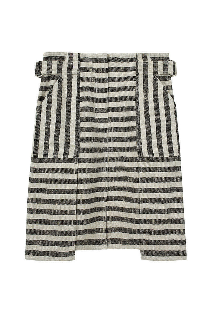 Striped Panel Skirt