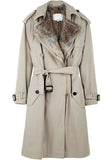 Trench w/ Rabbit Fur Lining