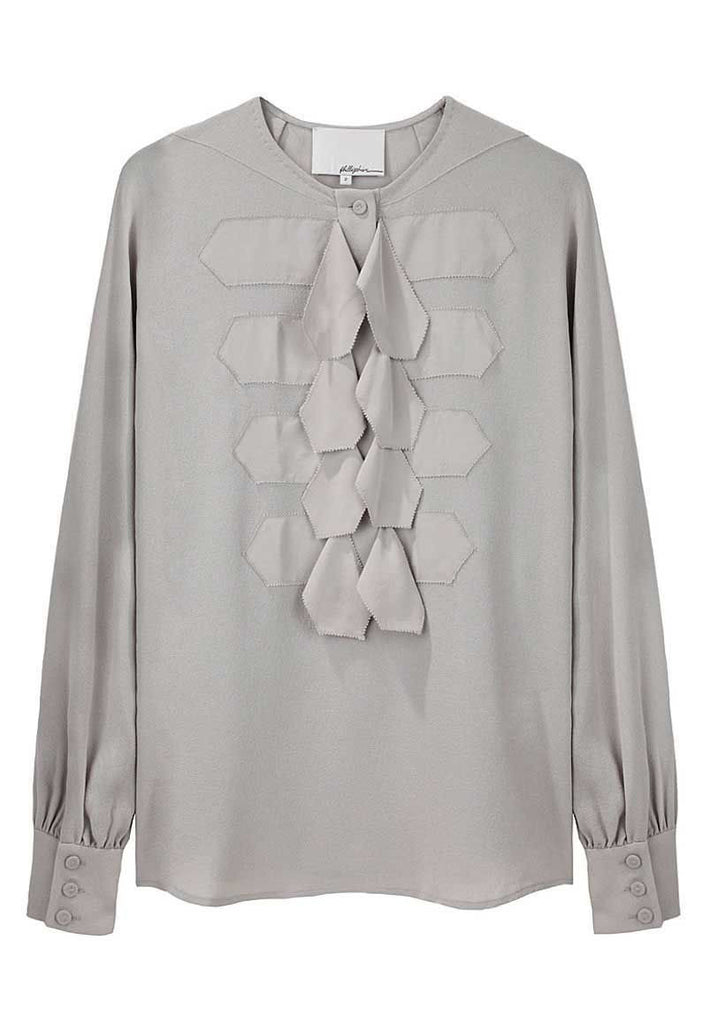 Tuxedo Henley Blouse