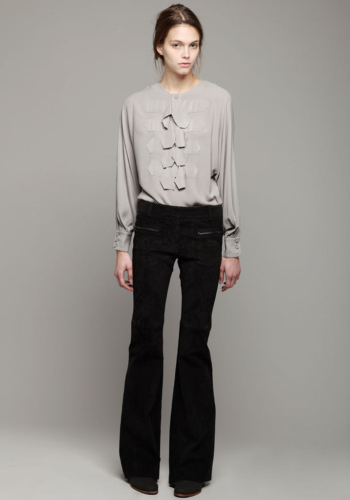Tuxedo Henley Blouse