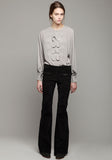 Tuxedo Henley Blouse