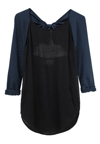 Twist Cuff Open Back Tee