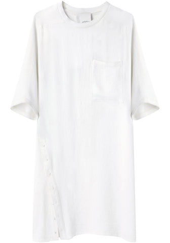 Twisted Placket T-Shirt Dress