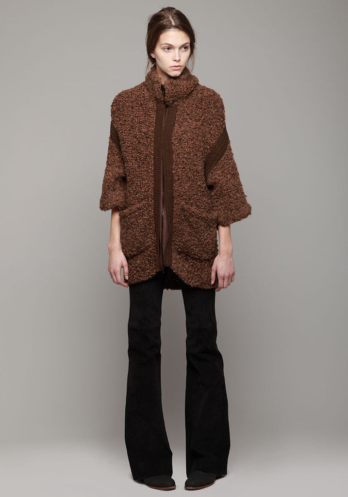 Zip Front Sweater Coat