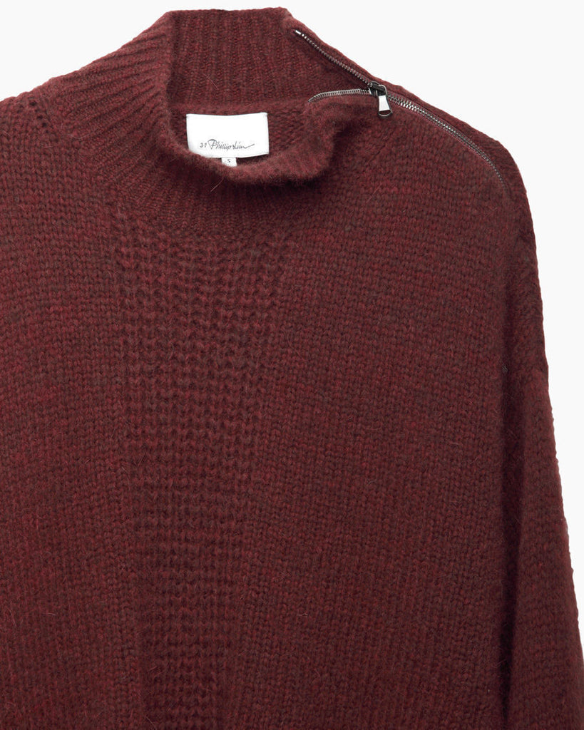 Zip Shoulder Pullover