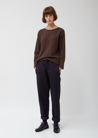 Indigo Cotton Twill Joggers