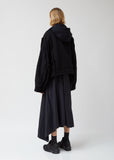 W Knit-nylon Hooded Jacket
