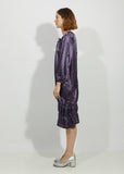Polyester Satin Polka Dot Garment Washed Dress