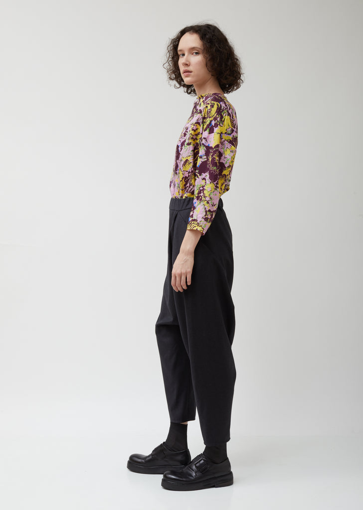 Asymmetric C Organic Wool Pants