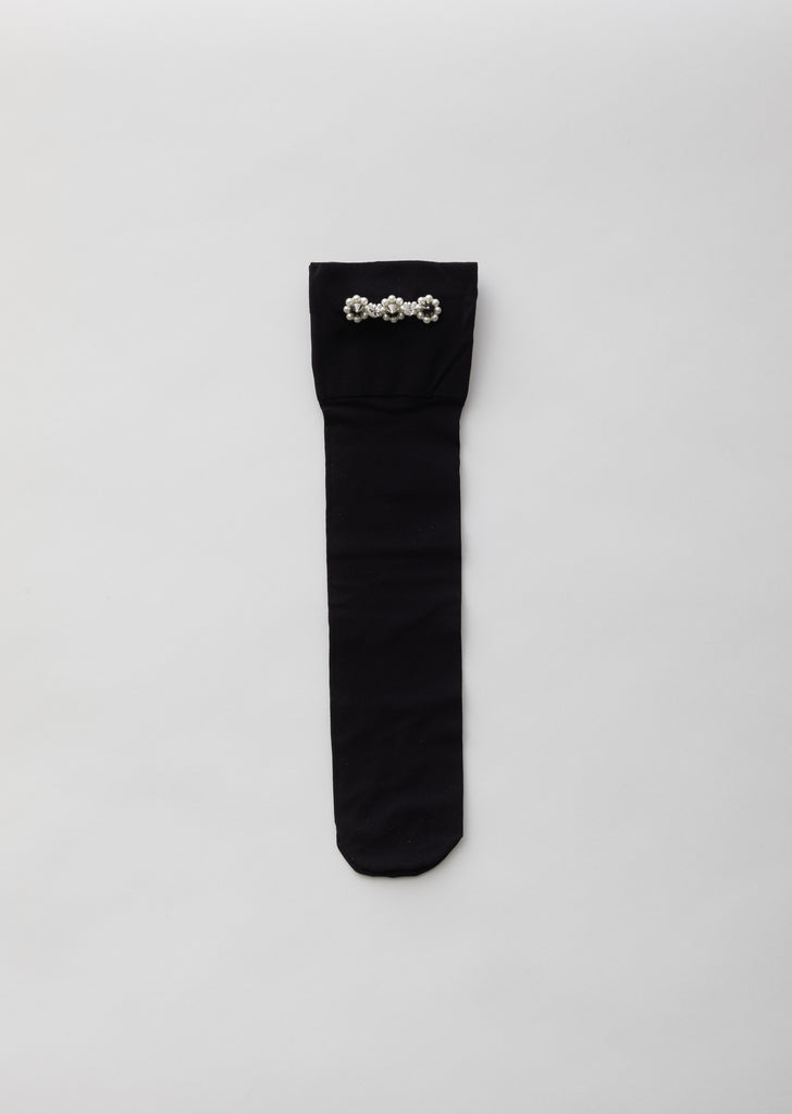 Embellished Nylon Ankle Sock