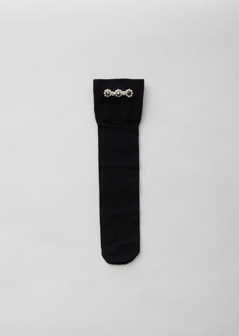 Embellished Nylon Ankle Sock