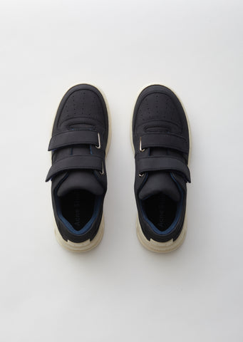 Steffey Nubuk Sneakers — Black & White