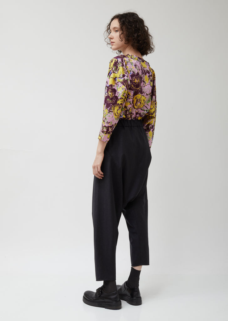 Asymmetric C Organic Wool Pants
