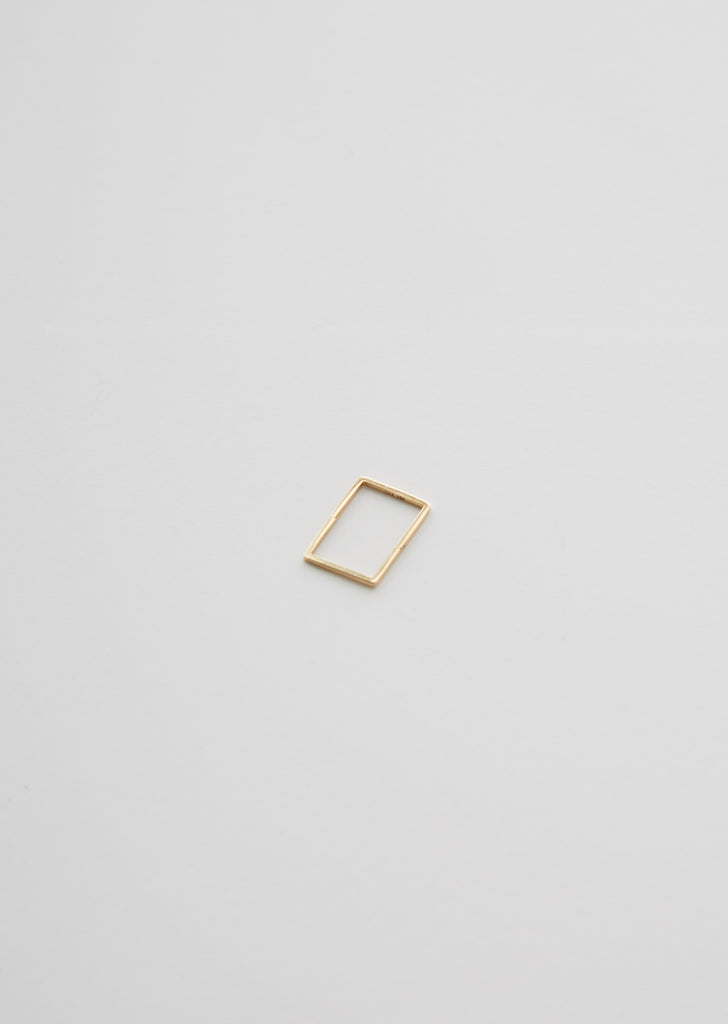 18K Rectangular Form Earring 02 — 20mm