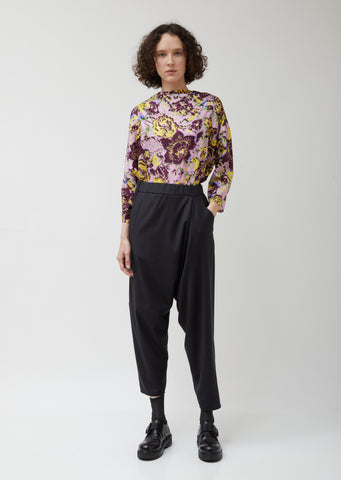 Asymmetric C Organic Wool Pants