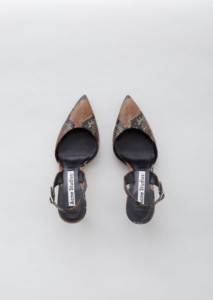 ワンピース Acne Studios Marrone Vita Legata Stampa Pelle Di Serpente. Acne Studios snakeskin-print Dress | Brown | FARFETCH TR