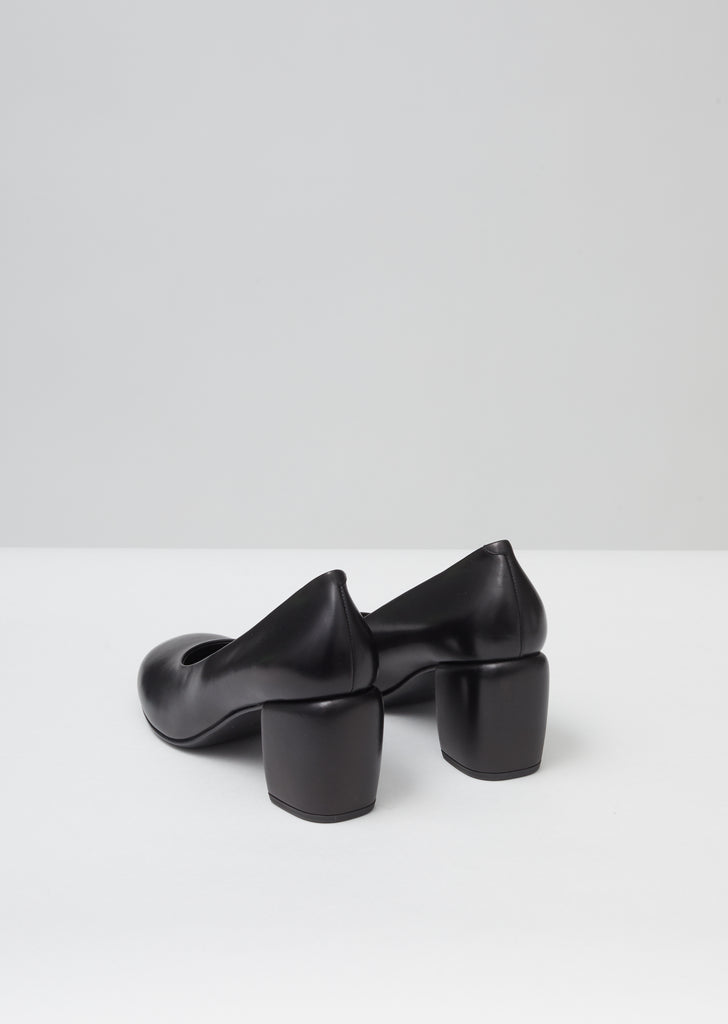 Smooth Leather Heel — Black