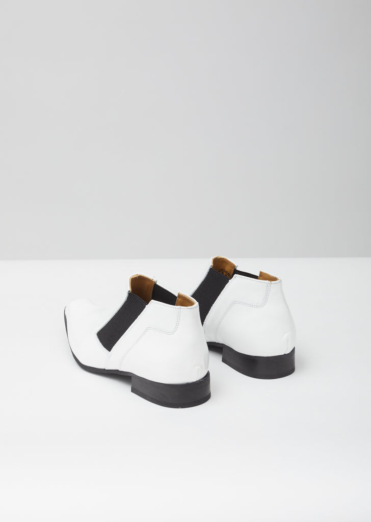 CDG John Fluevog Swordfish Chelsea Boot — White