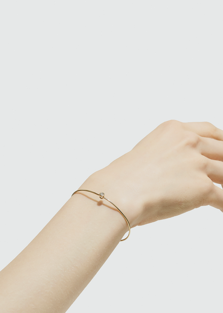 One-Stone Hoop Bracelet