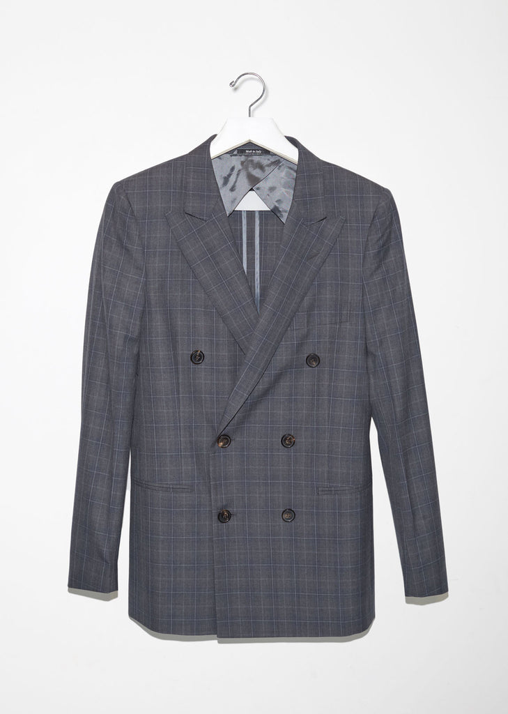 Double Breasted Check Blazer