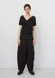 Linen Belted Sarouel Trousers