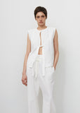 Silk Organza Open Front Top