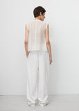Silk Organza Open Front Top