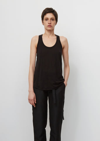Sleeveless Top with Plisse Detail
