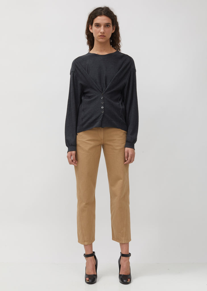 Loose Button Sweater