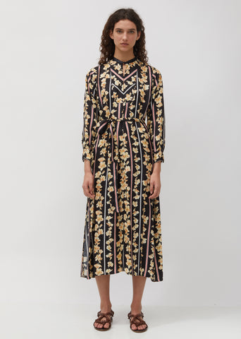 Guadaloupe Print Jacquard Kaftan Dress