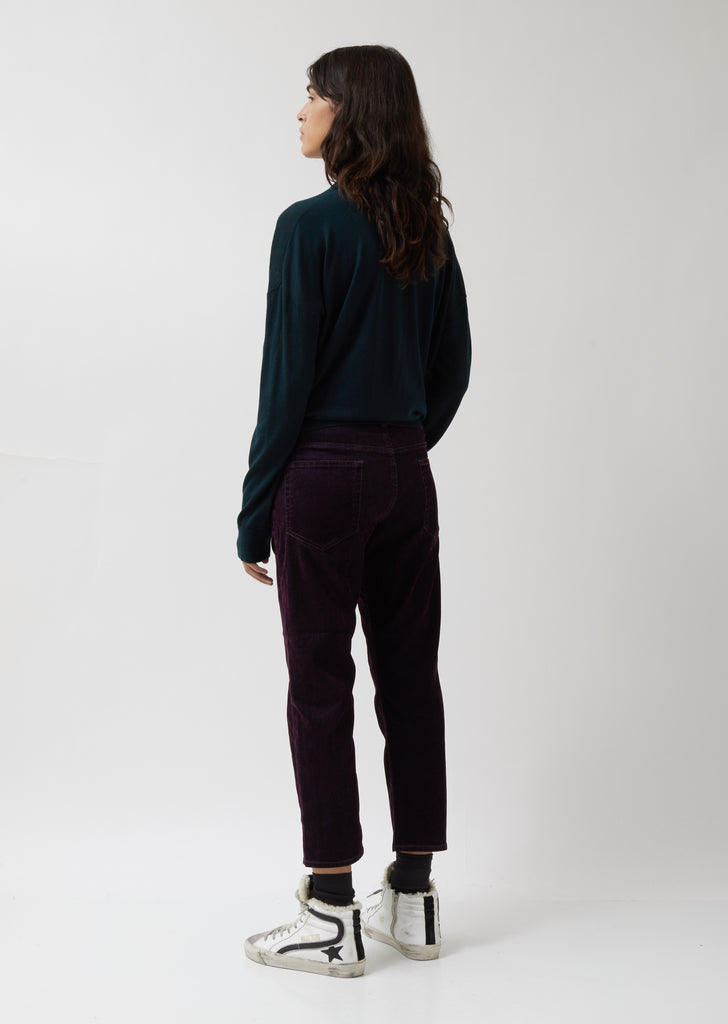 Purple Velvet Shorty Pants