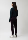 Purple Velvet Shorty Pants