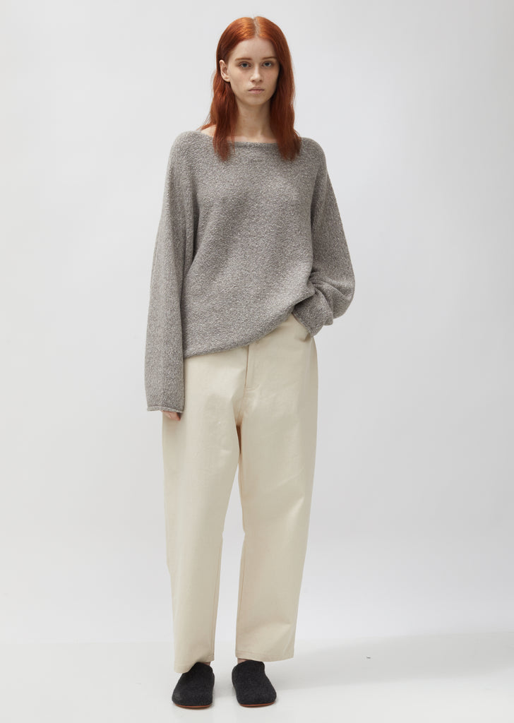 Baby Alpaca & Cotton Horizontal Dolman Sweater
